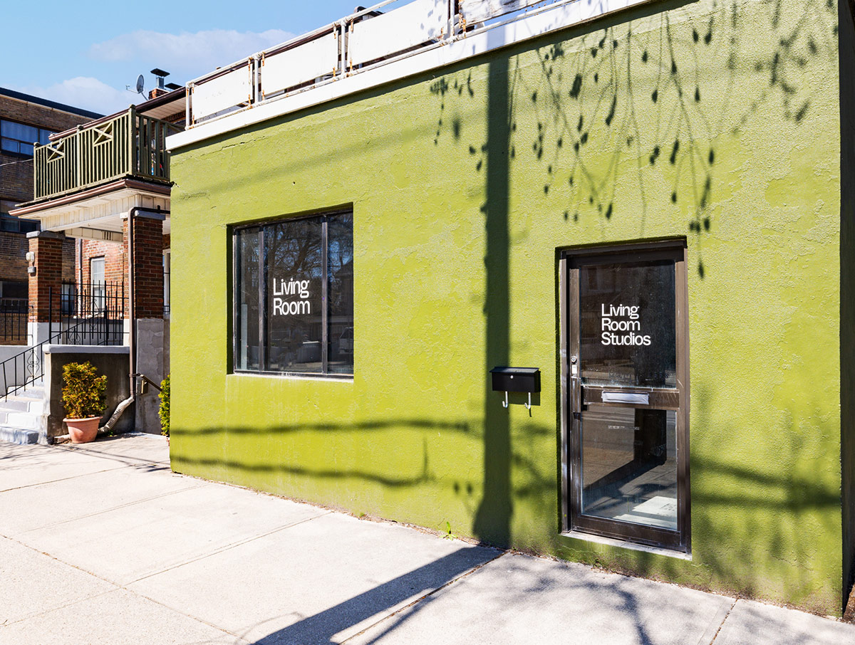 Custom cut vinyl for Living Room Studio's Downtown Toronto Location